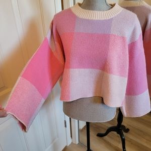 Pink crop sweater